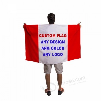 bandiera di paese nazionale del poliestere di rettangolo su ordinazione della bandiera promozionale 3x5 stampata digitale del poliestere