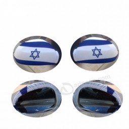 26 * 28 cm spandex & poliéster mini israel espelho do carro bandeira