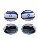 26 * 28 cm spandex y poliéster mini israel espejo del coche bandera