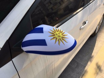 28 * 30 cm bandeira do Uruguai e outro país bandeira espelho tampa lateral do carro com elástico