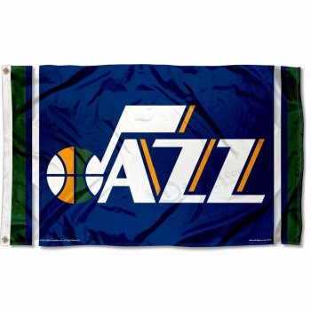 3 * 5英尺聚酯犹他州爵士NBA标志旗帜和横幅