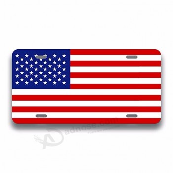 Amerikaanse adelaar Vlag van de VS Mag souvenir cadeau reliëfdruk op maat metalen auto Decoratieve kentekenplaat
