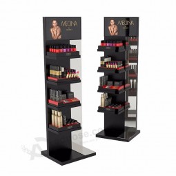 winkelcentrum make-up display plank / cosmetische display meubels / vloer display stand voor make-up