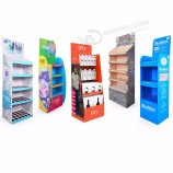 Custom Advertising Cardboard Shipper Display Shelf Rack,Cardboard POP Floor Display Stand