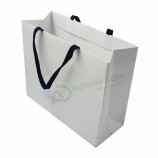 sacchetto di carta di imballaggio di acquisto di acquisto personalizzato logo stampa riciclata di lusso