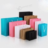 sacchetti di carta neri al dettaglio di acquisto di abbigliamento di lusso personalizzato bouquet con stampa logo
