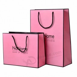 Luxus benutzerdefinierte Logo Schuhe Männer Kleider Frauen Handtaschen flaches Papier angepasstes Farbdesign Einkaufspapiertasche