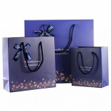 sacchetto di carta per shopping regalo personalizzato formato stampa logo dimensioni per l'imballaggio dei vestiti