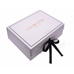 caja de regalo de cartón plegable rígido de alta calidad personalizado al por mayor con tapa / caja de regalo comestic / embalaje de caja de regalo de lujo