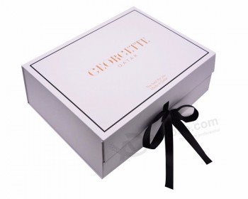 caja de regalo de cartón plegable rígido de alta calidad personalizado al por mayor con tapa / caja de regalo comestic / embalaje de caja de regalo de lujo