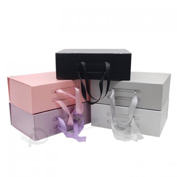 scatola d'imballaggio rosa su misura di lusso su misura all'ingrosso di lusso di cura di pelle