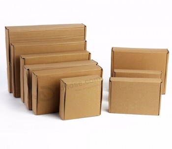 Caja de embalaje de envío de cartón corrugado de papel kraft marrón reciclado de alta calidad