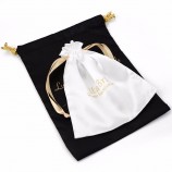 diseño de alta calidad de joyería de seda bolsa de polvo de regalo embalaje cordón de cualquier tamaño bolsa de satén