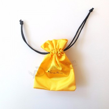 Sacos de bolsa de cetim de impressão personalizada de alta qualidade por atacado com logotipo para jóias para cabelos