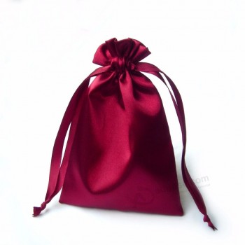 bolsa de polvo de regalo de joyería de seda de alta calidad peluca embalaje de cabello cordón pequeño bolso de satén
