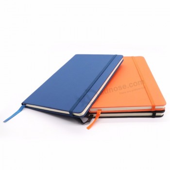 Caderno A5 Pu Caderno de capa dura de cor vermelha com elástico caderno de notas em papel