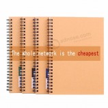 wholesale custom printed logo school note book a5 kraft paper small diary spiral notebook