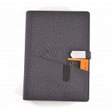 8000mah power bank diary planner note book wireless charging notebook with powerbank and USB