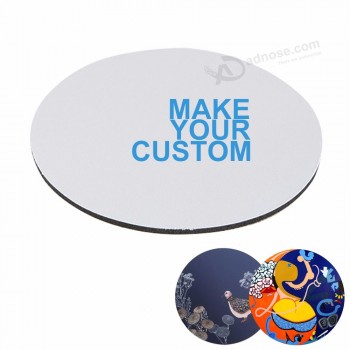 厂家供应可印刷空白圆形定制布布游戏鼠标垫矩形橡胶无味升华鼠标垫