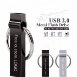 USB flash drive de 64 gb 32 gb de metal pen drive 128 gb de memória flash 16 gb 8 gb pendrive disco flash usb 2.0 stick livre logotipo personalizado