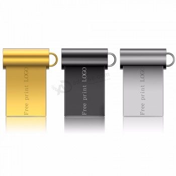 New Free Print LOGO Metal Pendrive USB 2.0 USB Flash Drive 32GB 16GB 8GB Flash Memory USB Stick