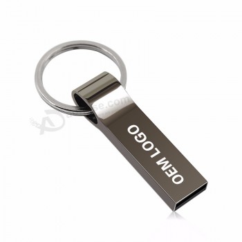 高折扣金属USB闪存驱动器2.0 USB 16GB 8GB记忆棒USB PenDrive 32GB（带钥匙圈）自定义徽标U盘