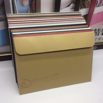 eenvoudig type aangepaste envelop afdrukken bruiloft kleurrijke parel papier envelop