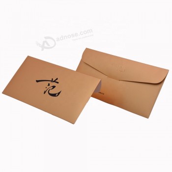 Busta di carta fantasia logo personalizzato vendita calda per lettera di invito