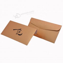 Envelope de papel extravagante de logotipo personalizado de venda quente para carta convite