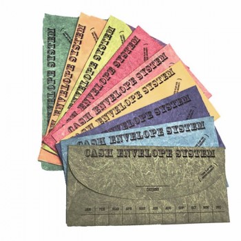 Многоразовая пластиковая система денежных конвертов 12 цветов с кнопкой-защелкой плюс денежные бюджетные ко