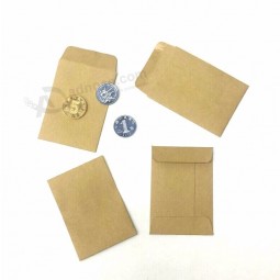 best verkopende goedkope mini kraftpapier aangepaste munt enveloppen met water gule
