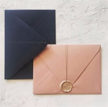 Design personalizado de alta qualidade cartões de casamento E envelopes Para cartão de convite de envelope de convite de casamento de luxo