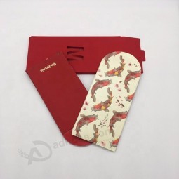 2020 새로운 스타일의 종이 봉투 제조 플라스틱 선물 상자 카드 봉투 인쇄 빨간 봉투 인쇄