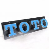houten basis 3D lichtgevende woorden met achtergrondverlichting Led alfabet letter met roestvrij stalen frame