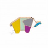 alloy metal lapel Pin badges cute elephant design brooch lapel enamel Pin