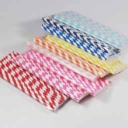 Unionpromo Custom colorful Disposable Biodegradable paper straws paper drinking straws