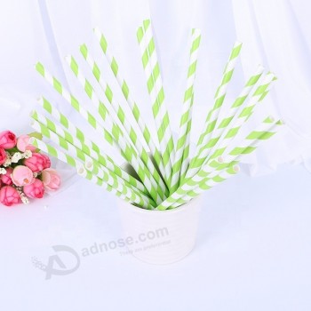 Custom Biodegradable Disposable Natural  Drinking  Paper Straws