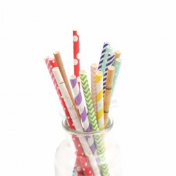 High quality  Individual wrapped drinking paper straw disposable eco paper straw for wedding party