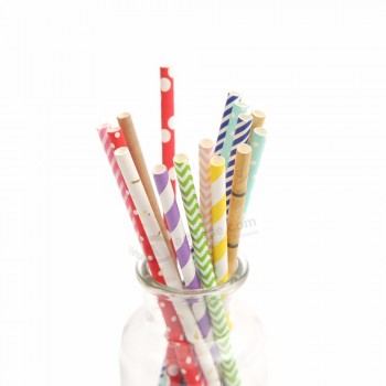 High quality  Individual wrapped drinking paper straw disposable eco paper straw for wedding party