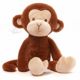 Monkey Stuffed Soft Fluffy Plush Animal Sitting Custom Toy