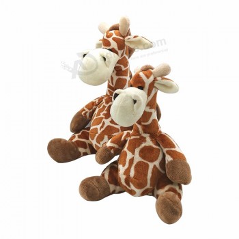 высокое качество индивидуальный логотип плюшевые игрушки мягкие жирафы мягкая игрушка животных