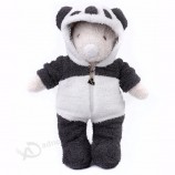 可爱舒适新设计的毛绒小熊公仔配熊猫衣服定制动物毛绒玩具