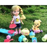 乱扔垃圾的女孩假装玩具套装，适合年龄为3 4 5 6 7岁的孩子们回家的娃娃屋玩偶玩具