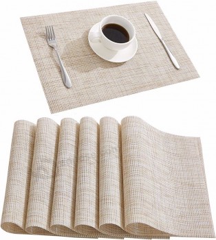 Hot Sale Table Mat Set of 6 Heat Resistant Non Slip Waterproof Placemats Table Mats,TOYS0035