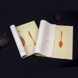 Chinês fsc design de bambu natural placemats atacado ripas de bambu conjuntos de cores placemats mat tabela natural