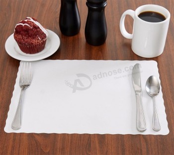 カスタムデザインの環境に優しい白紙の生地のテーブルマット