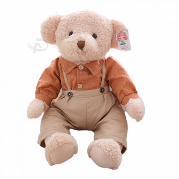 사용자 정의 박제 동물 귀여운 봉제 곰 아름다운 옷을 입고