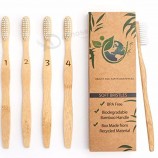 2020 popolare spazzolino da denti in bambù antibatterico vegan gratuito BPA con confezione in scatola artigianale