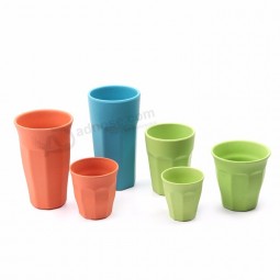 impresión personalizada pequeña taza de café reutilizable de fibra de bambú sin mango