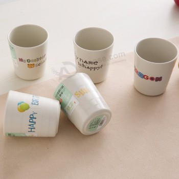 Custom Printing Compostable  Bamboo FIber  Coffee  Cup Kids  Biodegradable Cup